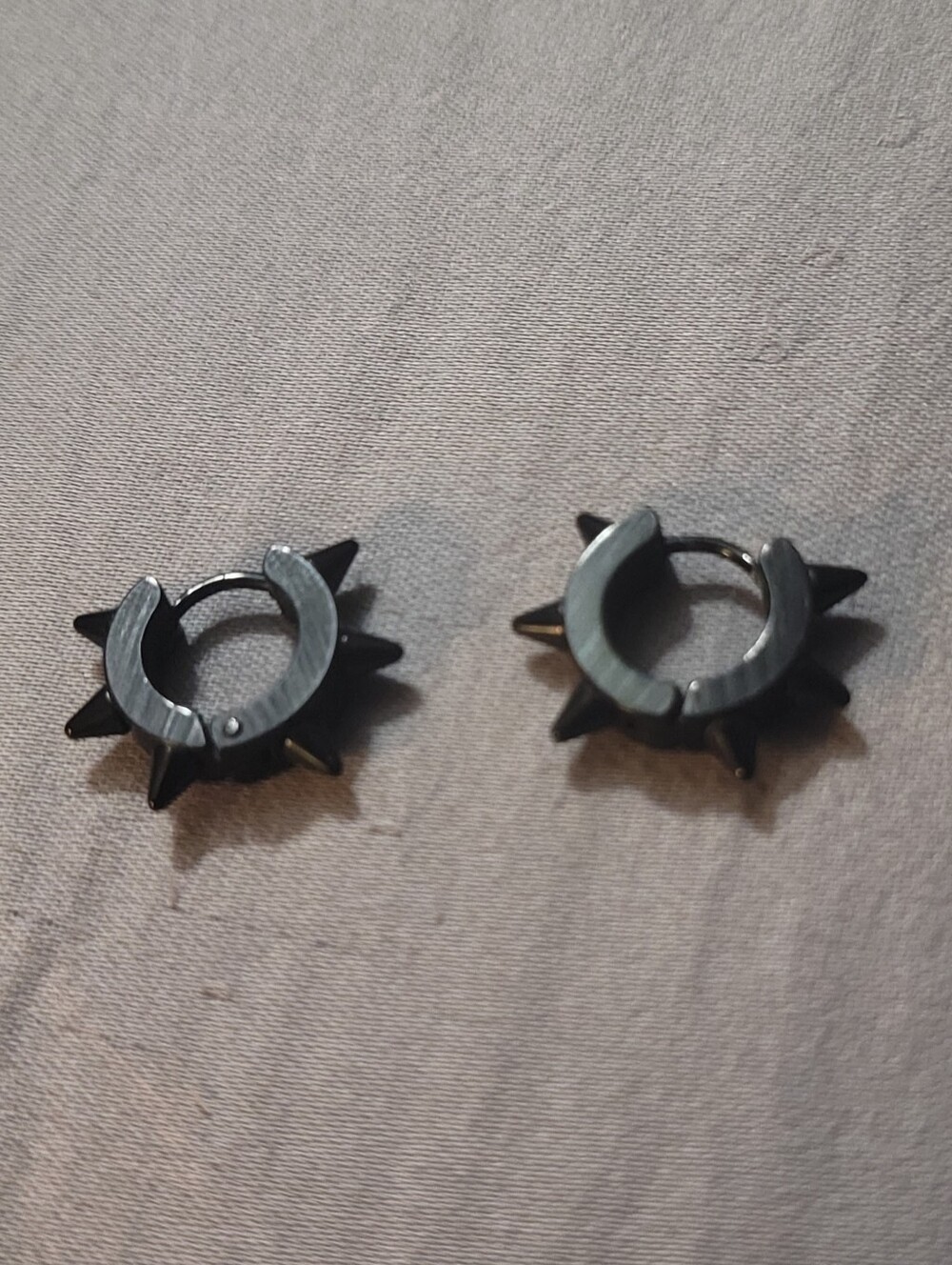 Black Spiked Huggies